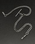 Edwardian sterling silver chain and T-bar with watch chain styling by Henry Pope – Auric Vintage