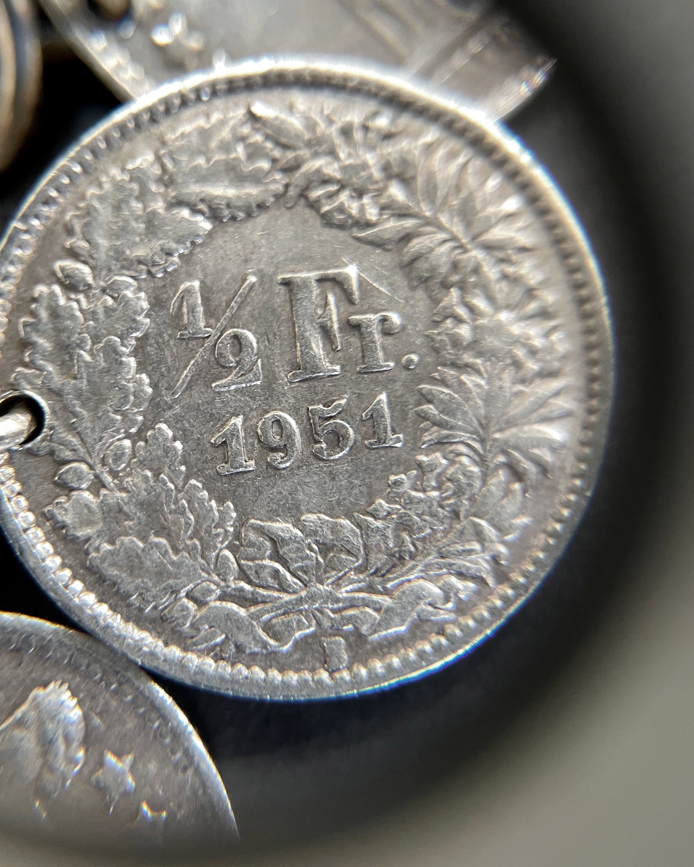 Sixties Swiss half-Franc coin bracelet