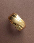 1980s French draped ring in 18kt yellow gold with sculptural flowing ribbon design – Auric Vintage
