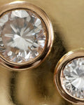 Diamond two stone square form ring