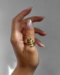 Mid century double crossover ring
