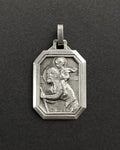 1950s French truncated St. Christopher pendant in 800 silver with figural design – Auric Vintage