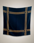 Chanel Cruise collection silk scarf in black