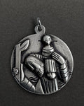 1970s St. Christopher medallion in sterling silver with figural relief by Dustan Pruden – Auric Vintage