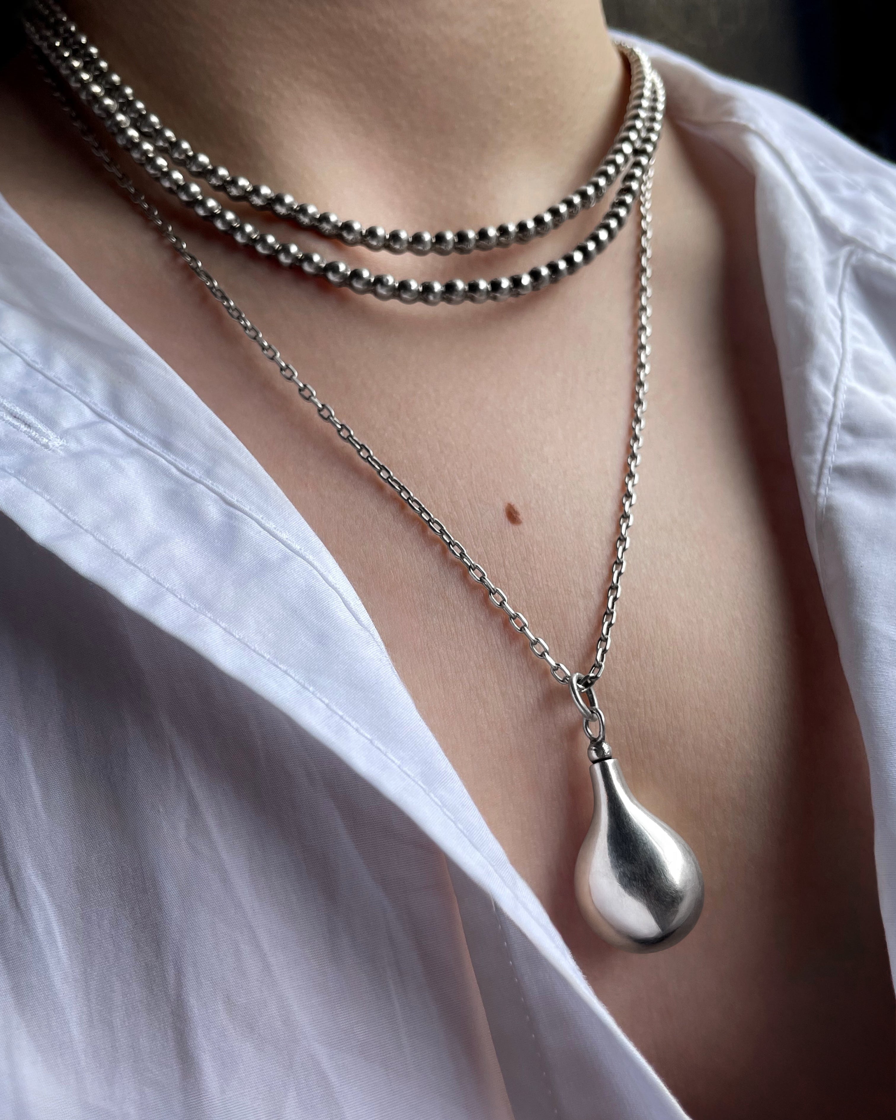 1980s vessel pendant in Sterling silver