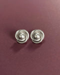 Vintage dome and spiral knot stud earrings