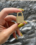 1970s twisted & ribbed padlock