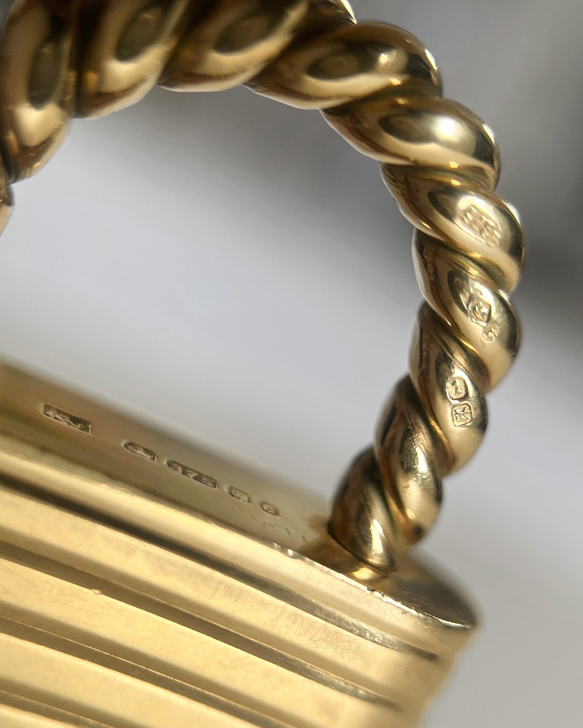 1970s twisted & ribbed padlock