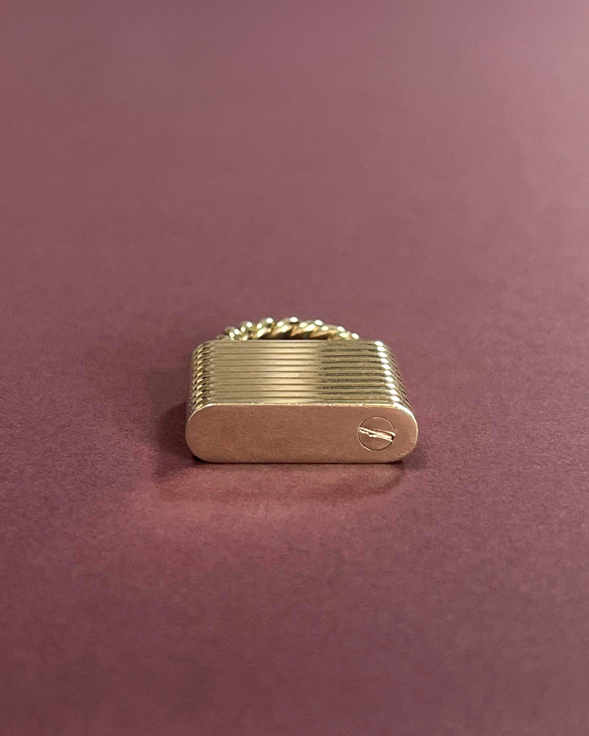 1970s twisted & ribbed padlock