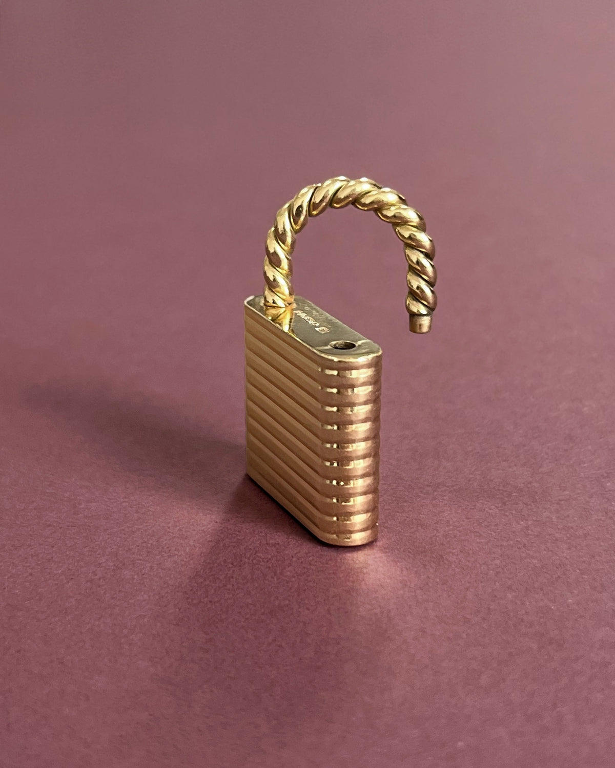 1970s twisted & ribbed padlock