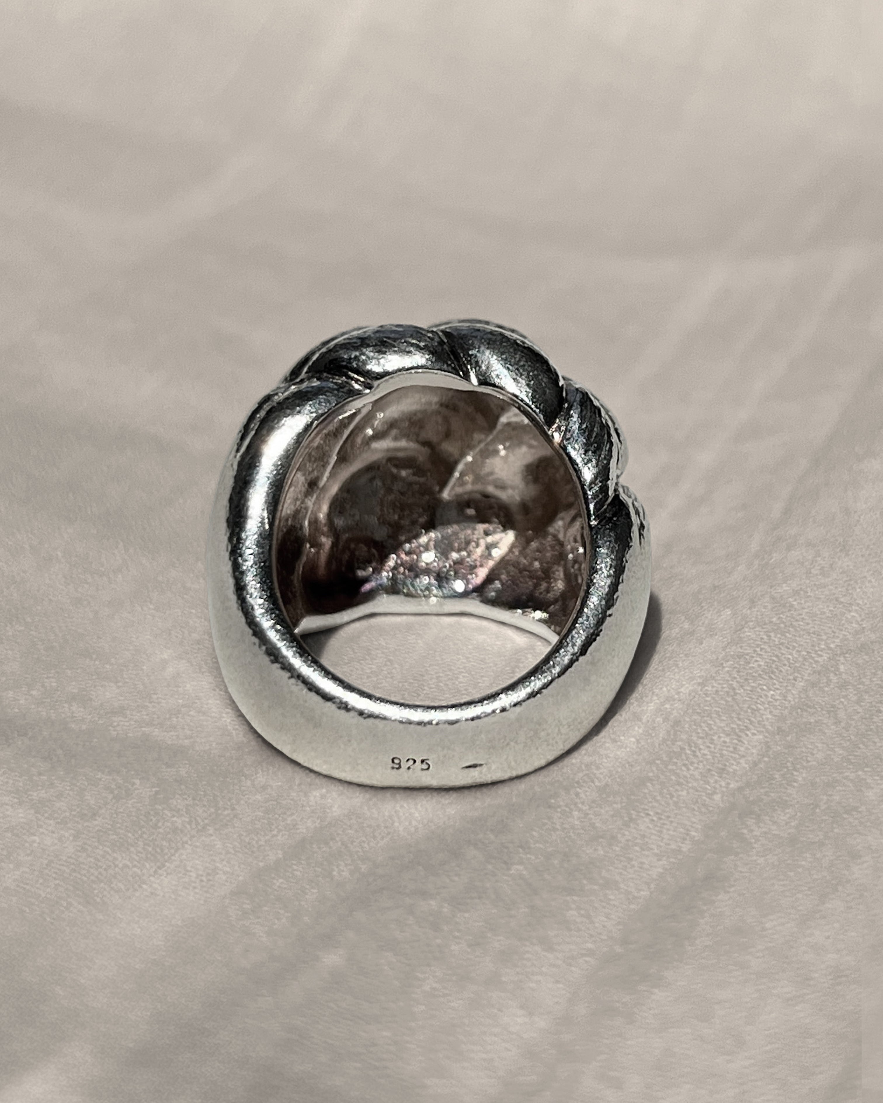 Heavy chunky weave bombe ring