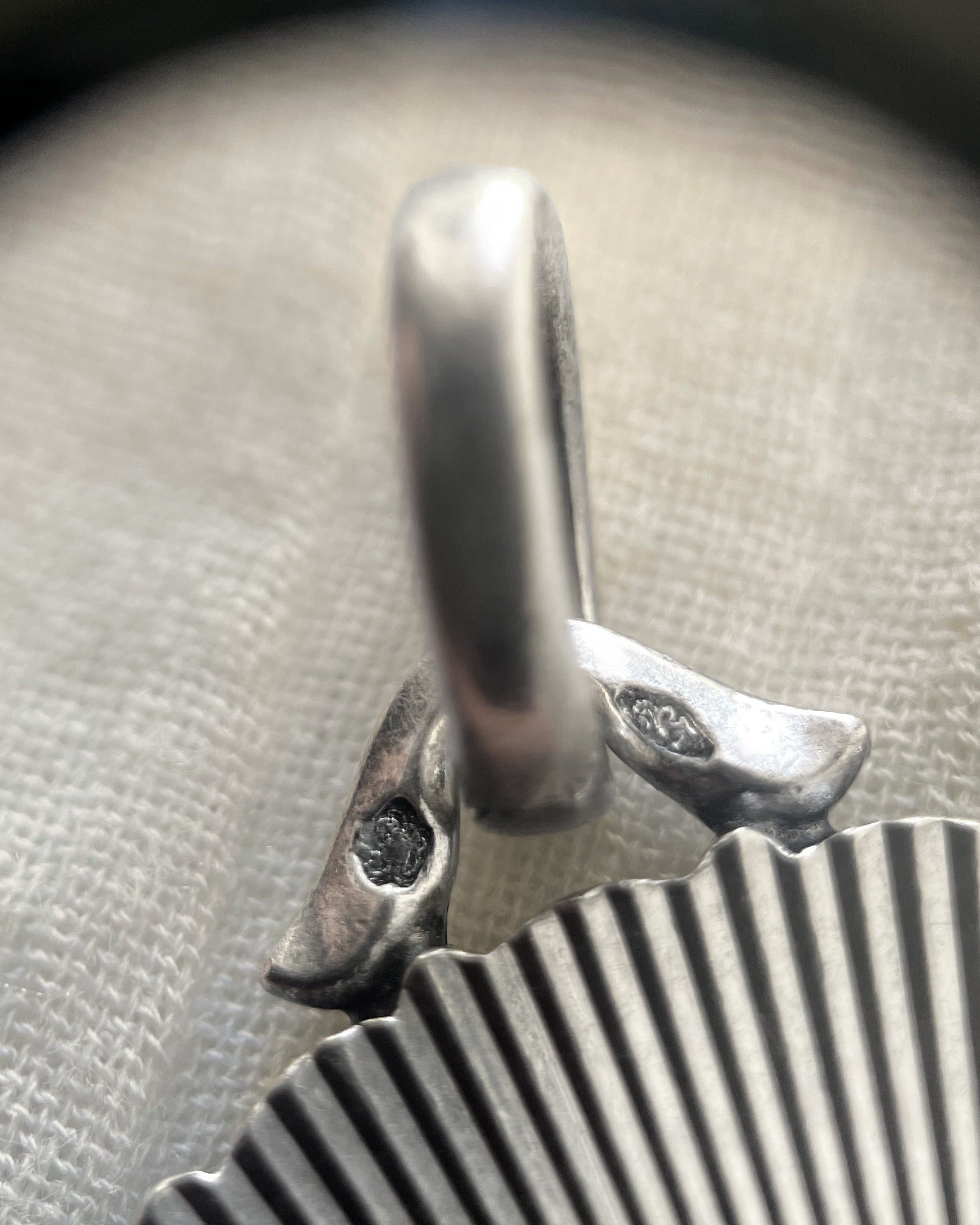 Mid century engine turned Virgo pendant