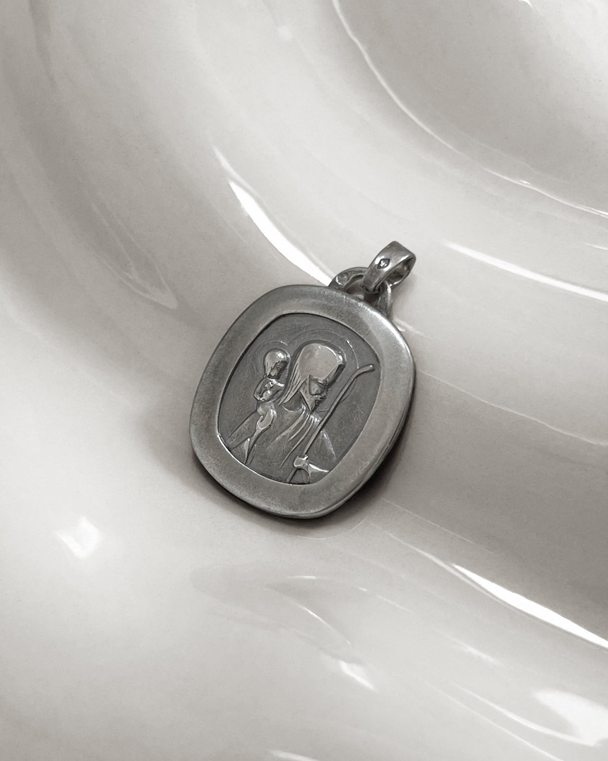 Sixties cushion shape St. Christopher pendant