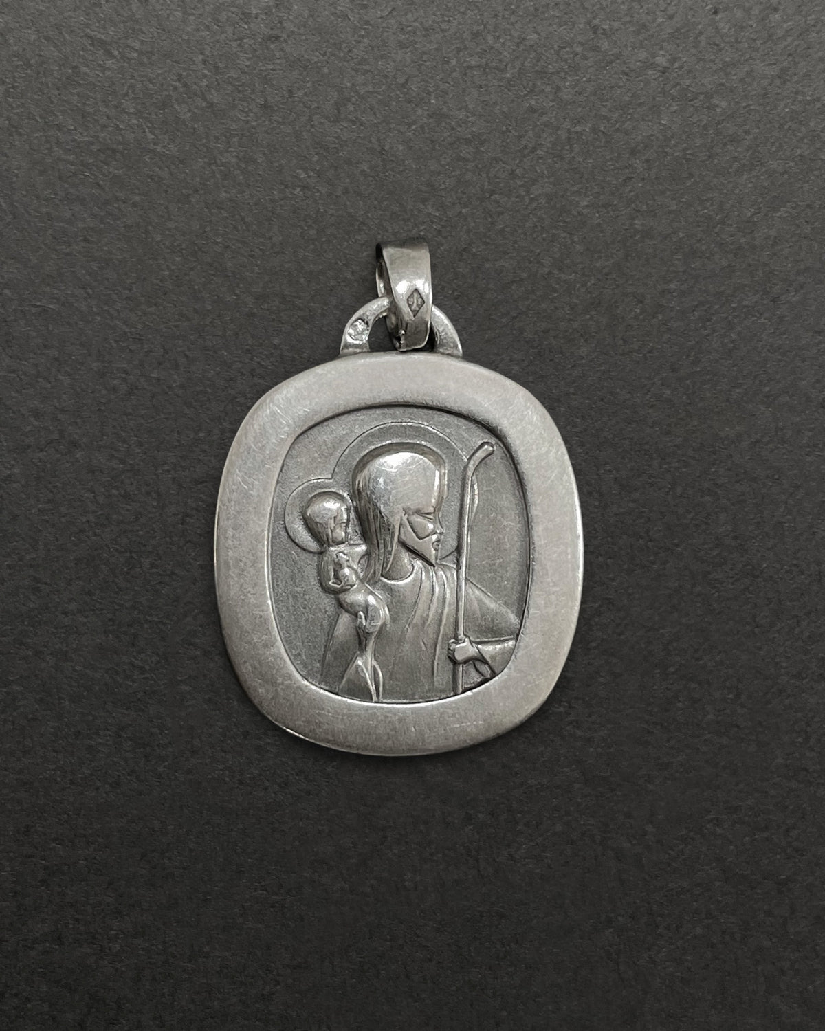 Sixties cushion shape St. Christopher pendant