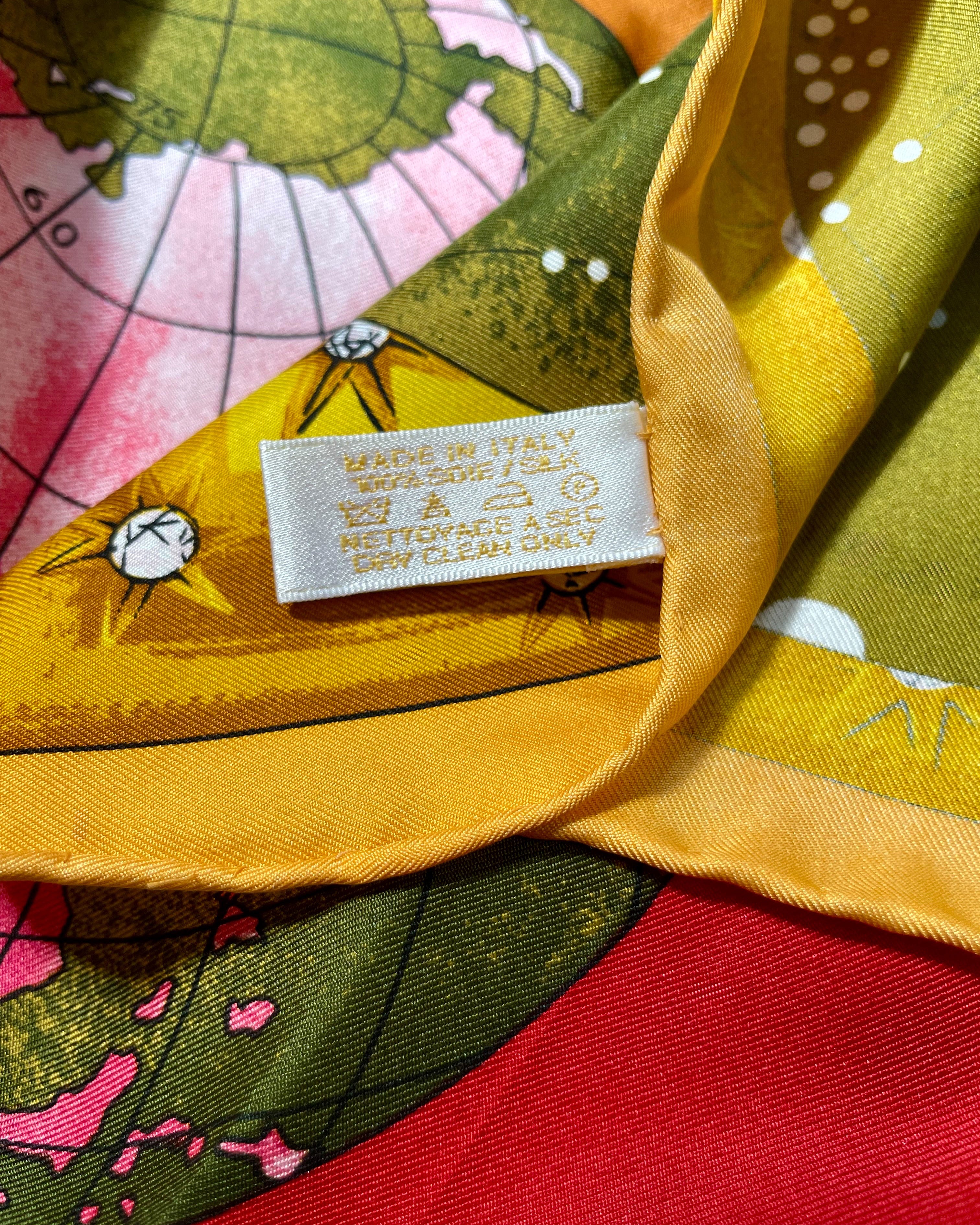 Original tag on vintage Must de Cartier silk scarf made in Italy – Auric Vintage