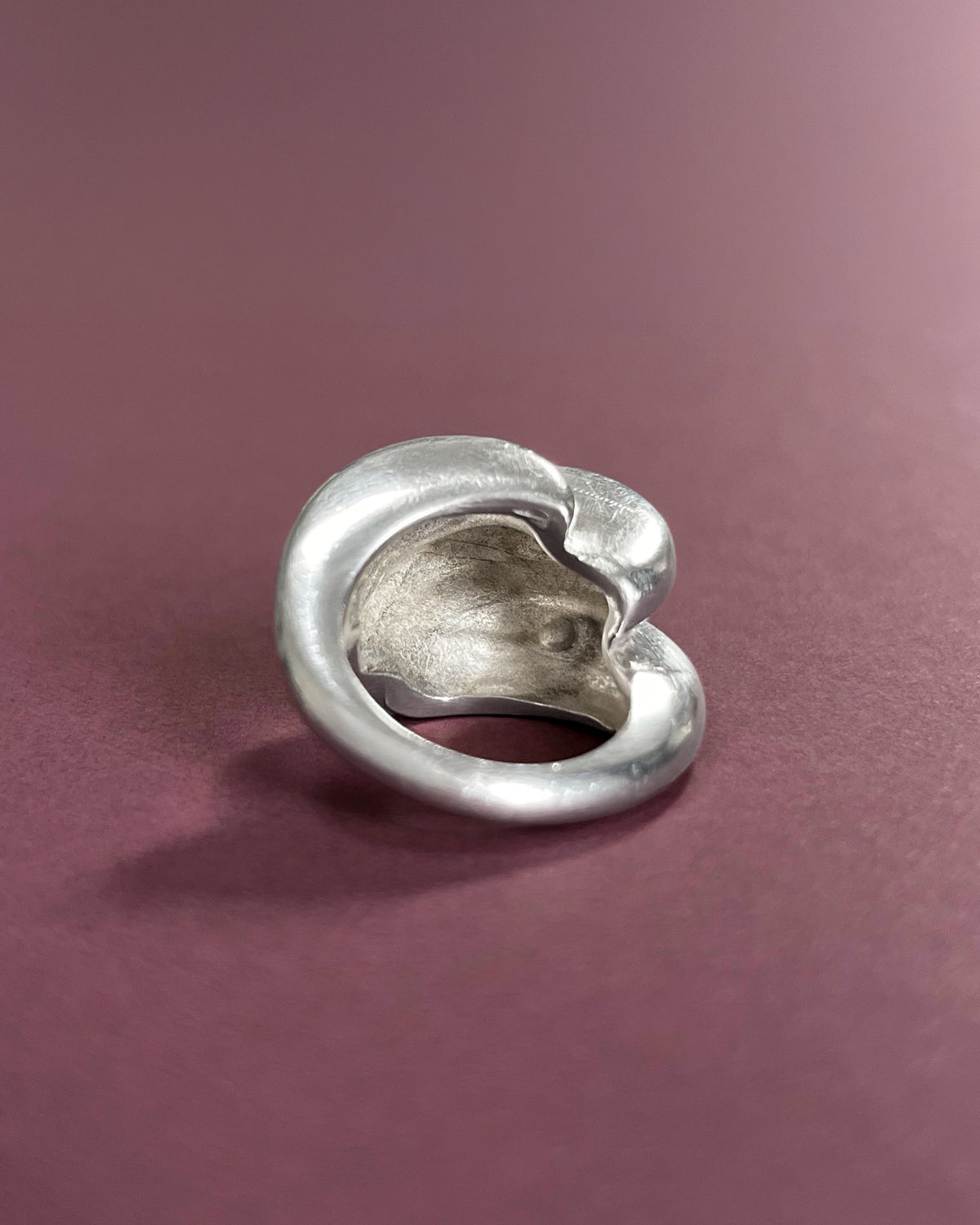 Heavy three ridge twist ring