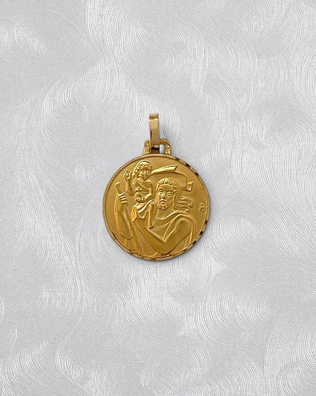 Jean Balme circular St. Christopher pendant