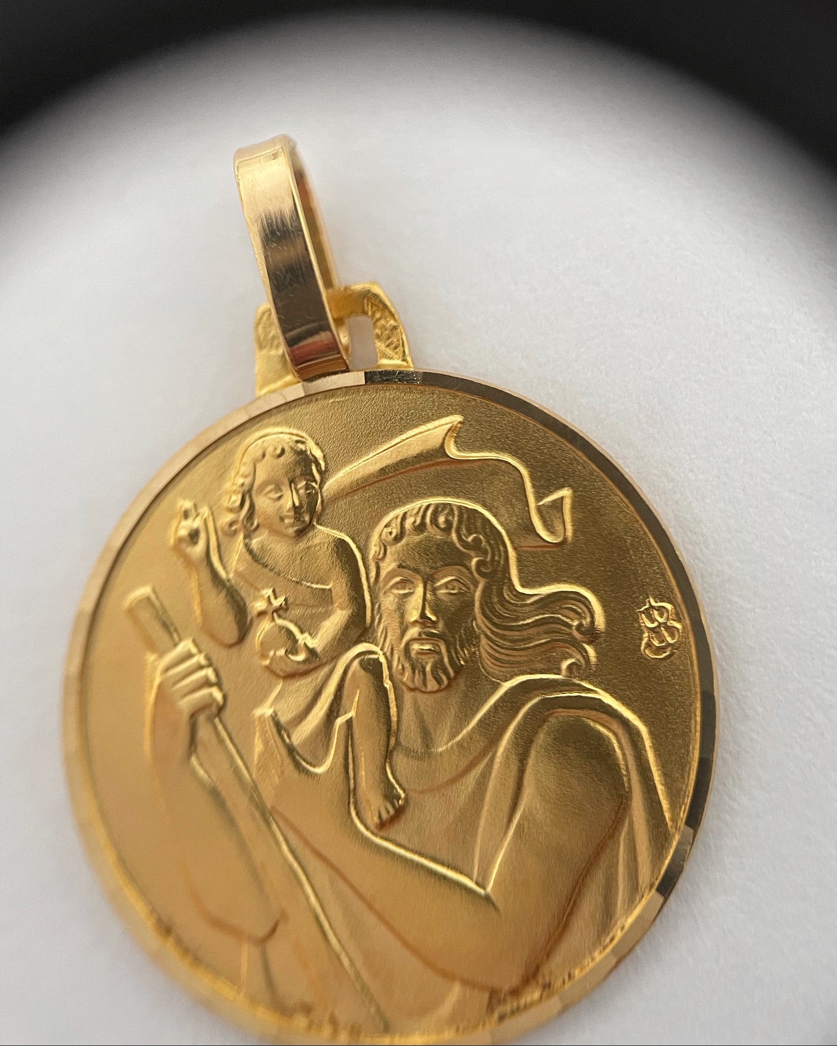 Jean Balme circular St. Christopher pendant