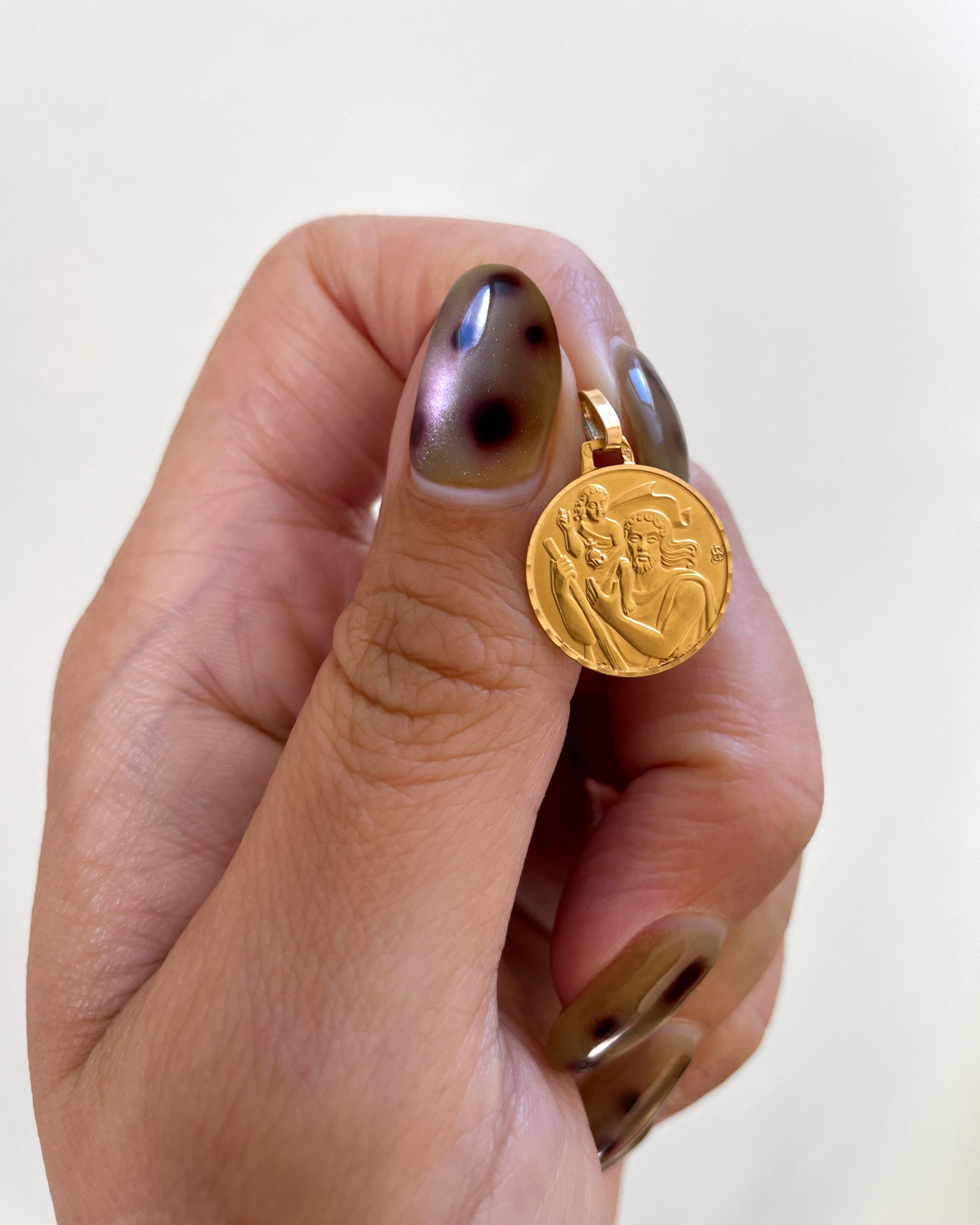Jean Balme circular St. Christopher pendant