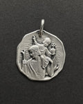 Mid century French St. Christopher medal in 800 silver with figural design by Jean Balme – Auric Vintage