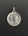 1970s French St. Christopher pendant in silver with textured figural design – Auric Vintage