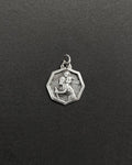1960s mini octagonal St. Christopher pendant in 800 silver with figural scene – Auric Vintage