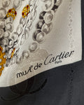 Must de Cartier Panther scarf in white-grey