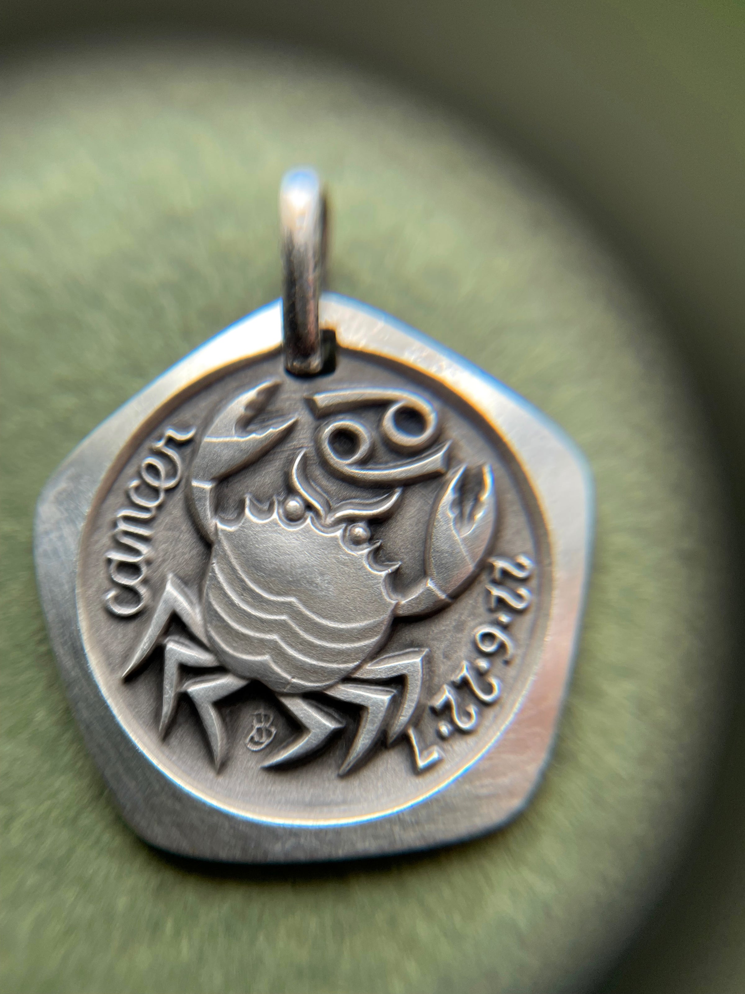 1970s Cancer Pentagonal Pendant