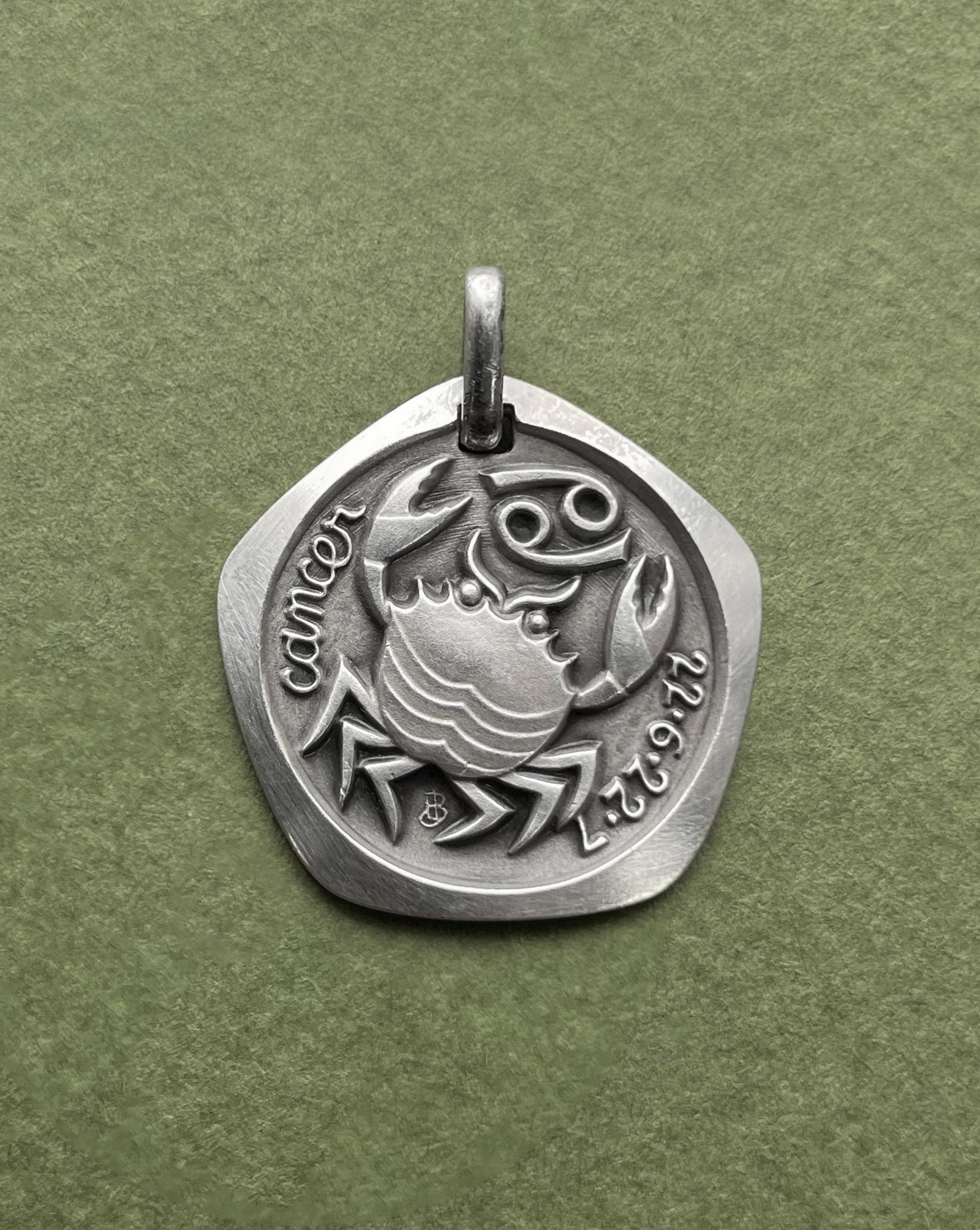 1970s French Cancer zodiac pendant in 800 silver with crab motif by Jean Balme – Auric Vintage