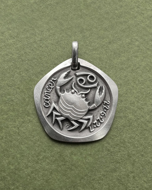 1970s French Cancer zodiac pendant in 800 silver with crab motif by Jean Balme – Auric Vintage