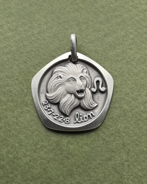 1970s French Leo zodiac pendant in 800 silver with lion motif by Jean Balme – Auric Vintage