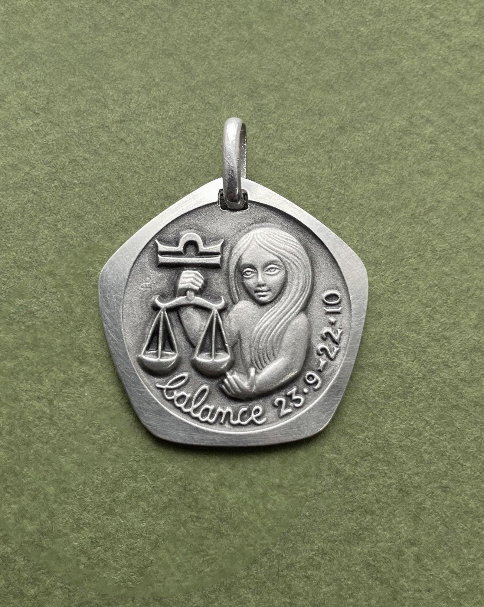 1970s French Libra zodiac pendant in 800 silver with scales motif by Jean Balme – Auric Vintage