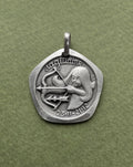 1970s French Sagittarius zodiac pendant in 800 silver with female archer motif by Jean Balme – Auric Vintage