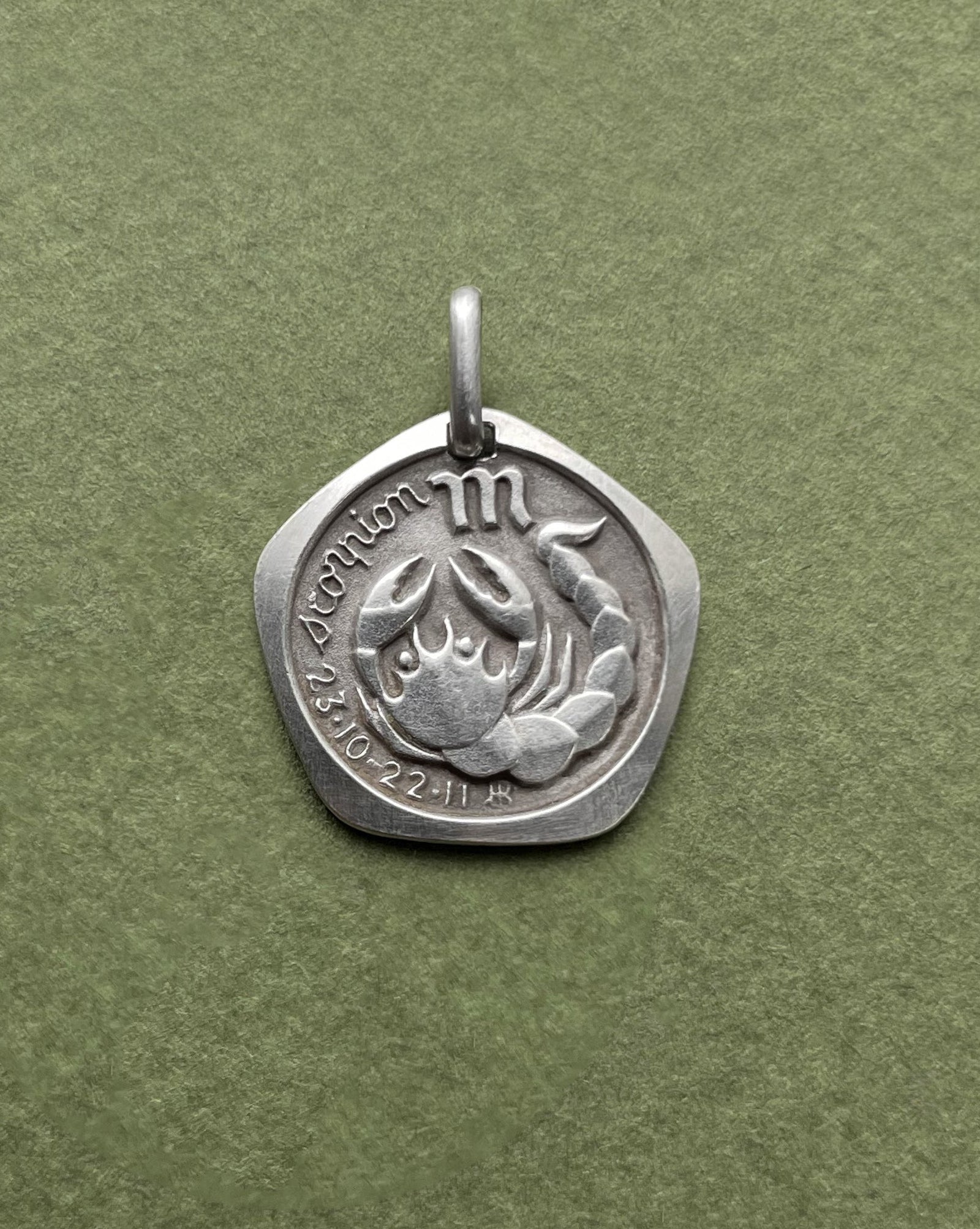 1970s French Scorpio zodiac mini pendant in 800 silver with scorpion motif by Jean Balme – Auric Vintage