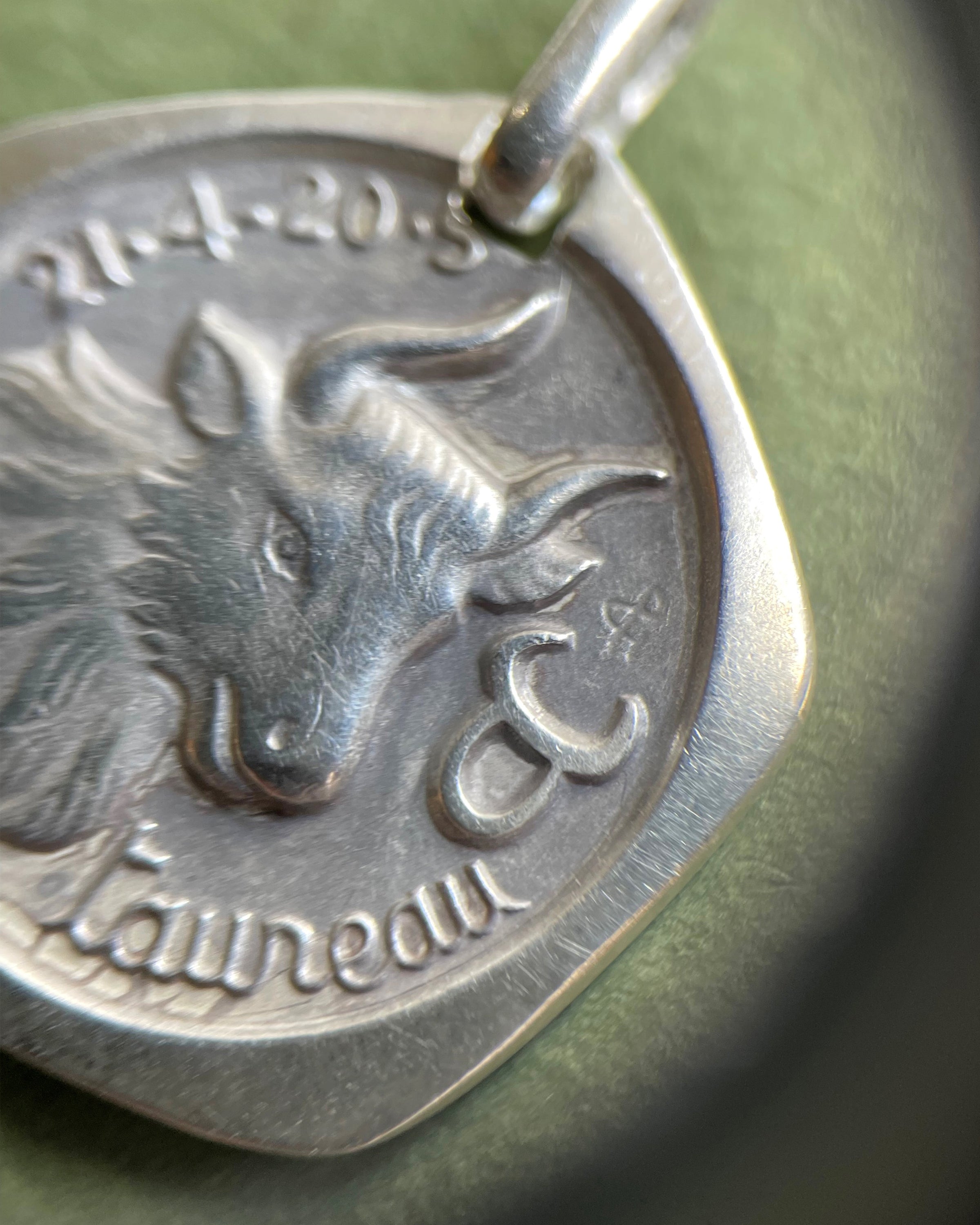 1970s Taurus pentagonal pendant