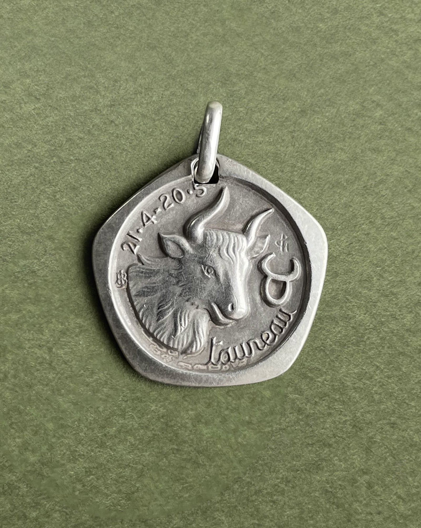 1970s French Taurus zodiac pendant in 800 silver with bull motif by Jean Balme – Auric Vintage