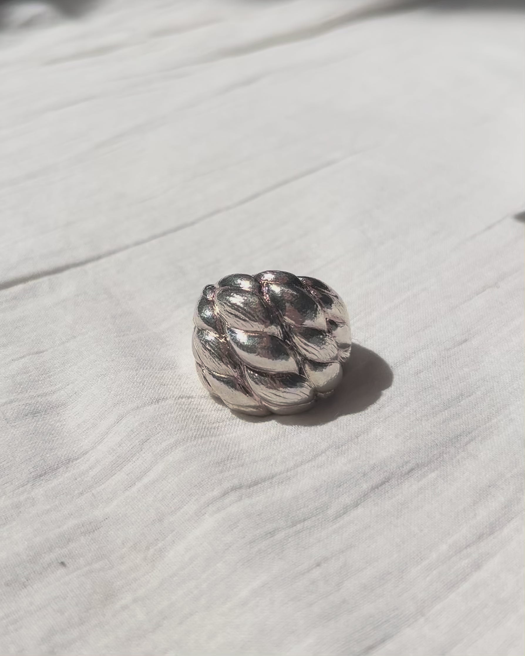 Heavy chunky weave bombe ring