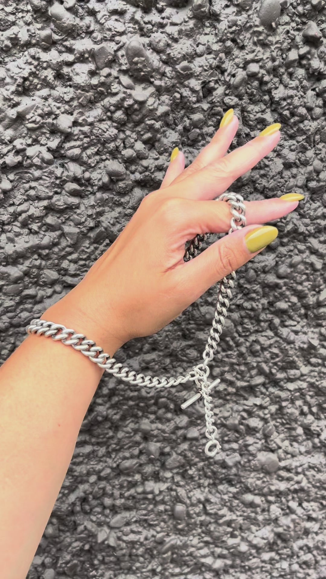 Antique Albert watch chain necklace